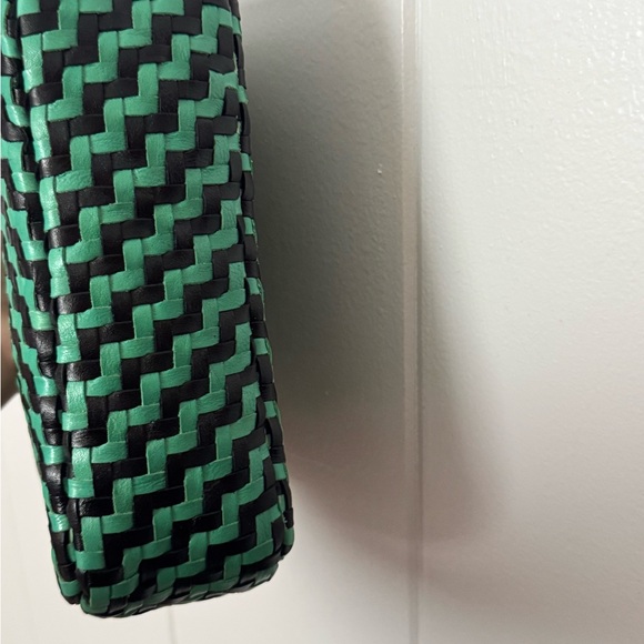 Clare V. Midi Sac Mint Opal/Black Zig Zag NWT - Picture 4 of 8